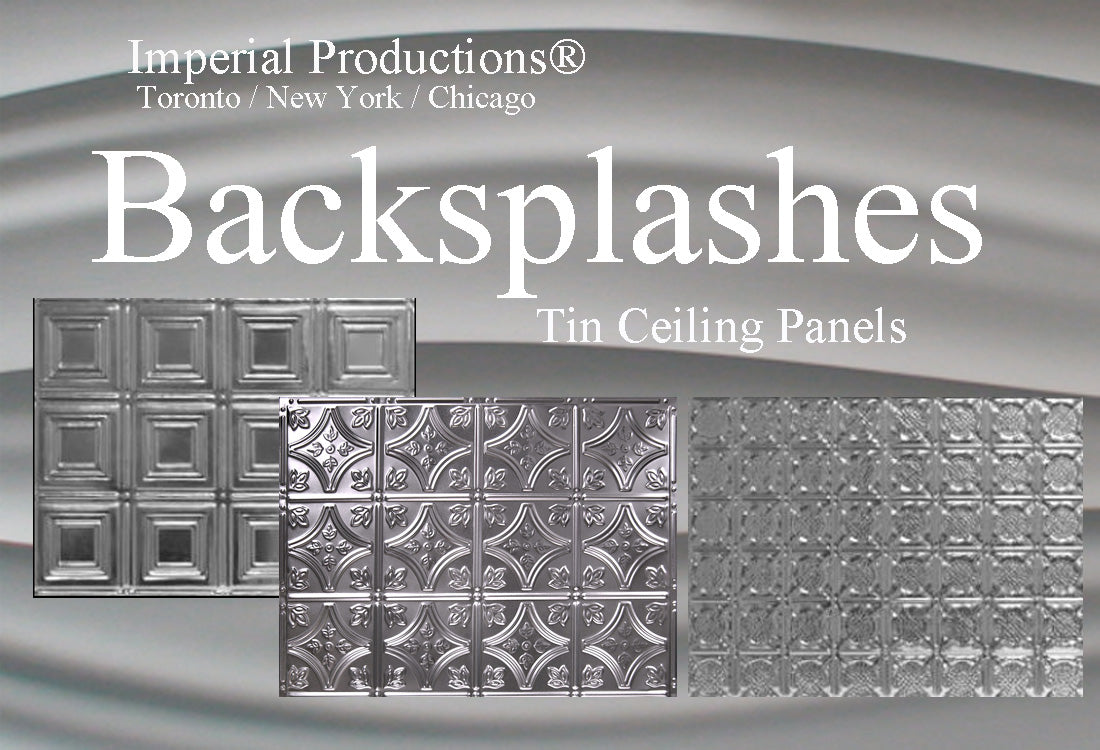 Kitchen Backsplash Panels Made from Aluminum that will not rust. Perfect for bathrooms, kitchens, exterior applications