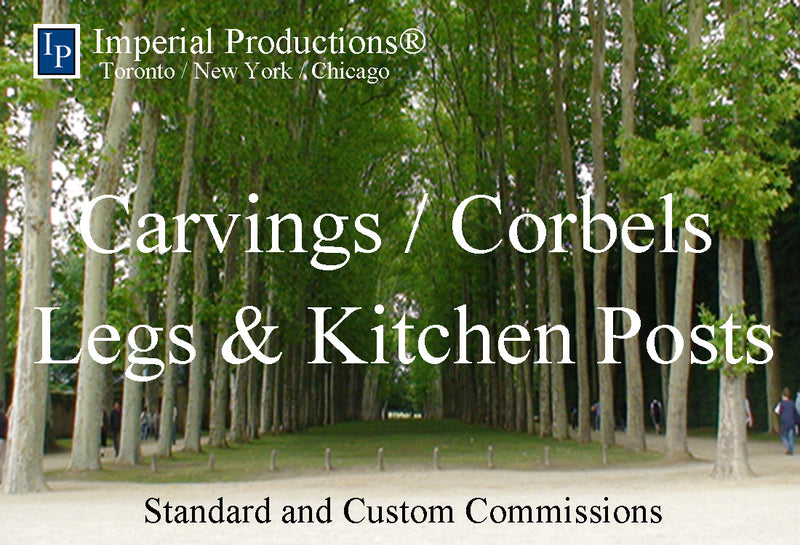 hardwood - hand carved and turned for precision legs, corbels and carvings