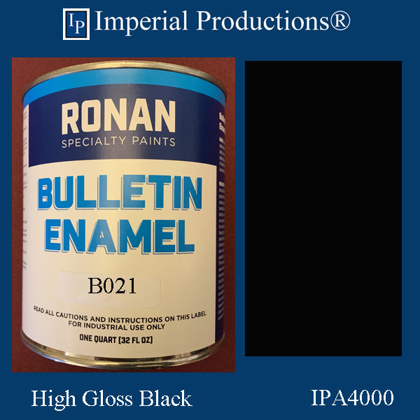 IPB021-QT Ronan Bulletin Enamel High Gloss Black Quart (946ml) Add to Cart for Shipping Costs or Free Depot Pickup