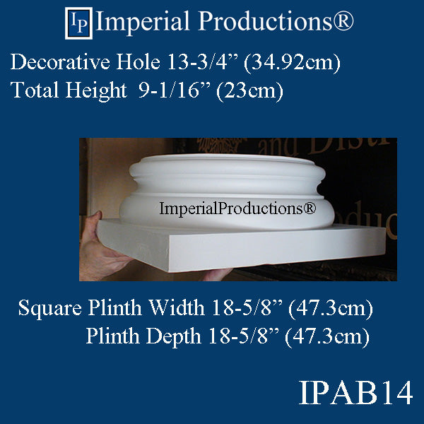 IPAB14-APOL-PK4 Attic Base Hole 14" ArchPolymer pack of 4 - Custom Order