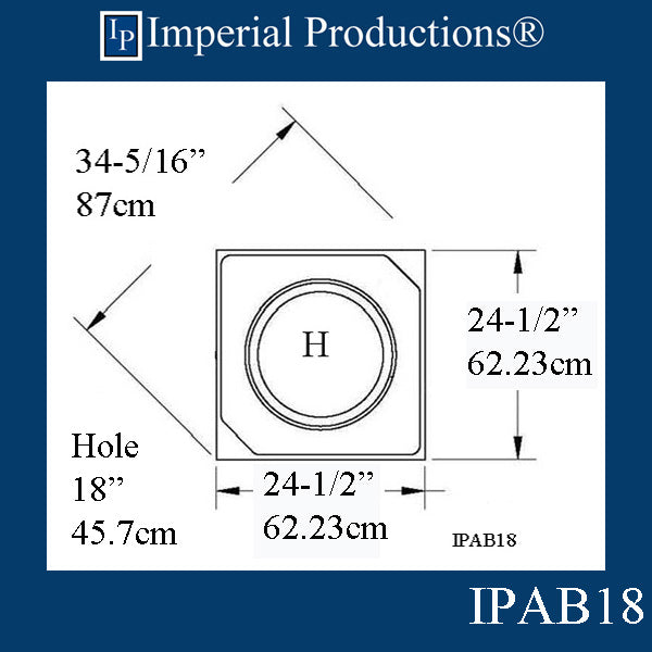IPAB18-APOL-PK4 Attic Base Hole 17-5/8" ArchPolymer pack of 4