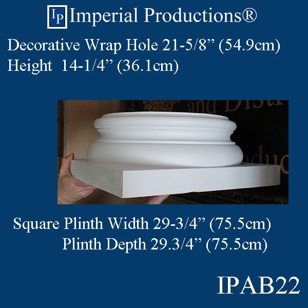 IPAB22-POL-PK4 Attic Base Hole 21-3/4" ArchPolymer pack of 4 Custom Order