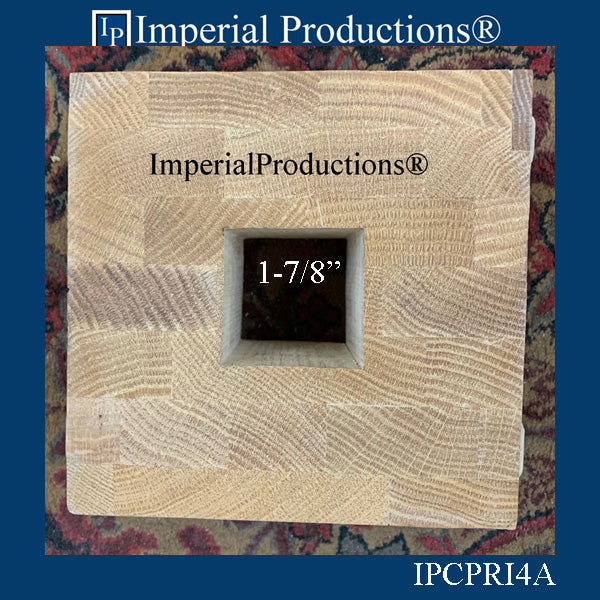 IPCPRI4A Roman Ionic Capital Red Oak Bottom Ring 4-1/2", Sold Pk2