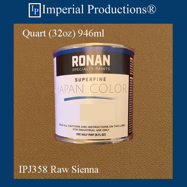 IPJ358-QT Ronan Japan Raw Sienna Quart (32oz) .945 Liter add to cart for shipping or Free Depot Pickup