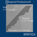 IPJP5024-POL Classical Crown 3-1/4" High - Pack 8
