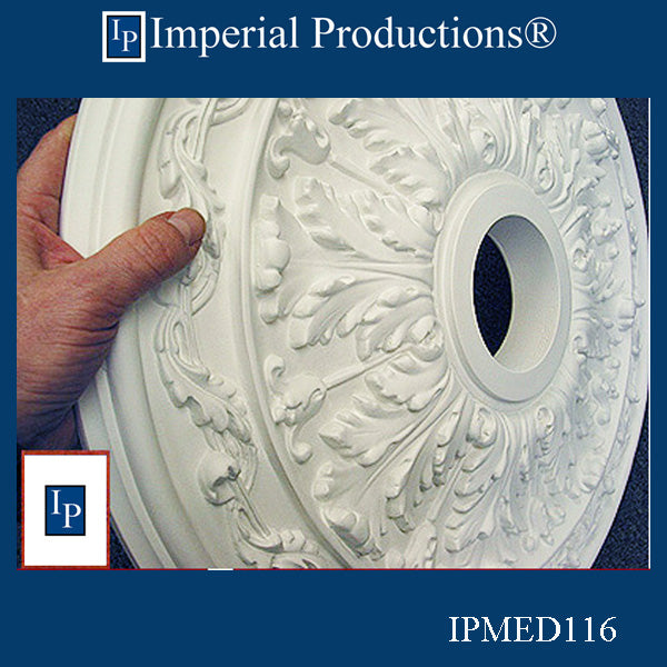 IPMED116-POL Acanthus Medallion 21-1/2" ArchPolymer, Add to Cart for Shipping or Free Depot Pickup