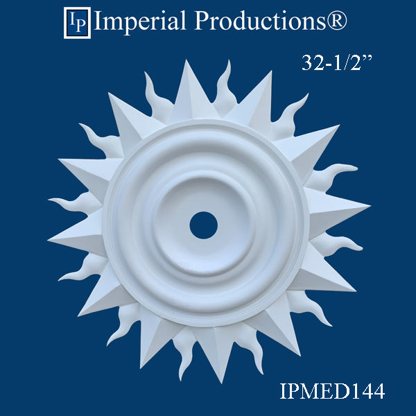 IPMED144-POL Modern Medallion 32-1/2" ArchPolymer, Add to Cart for Shipping Costs or Free Depot Pick up