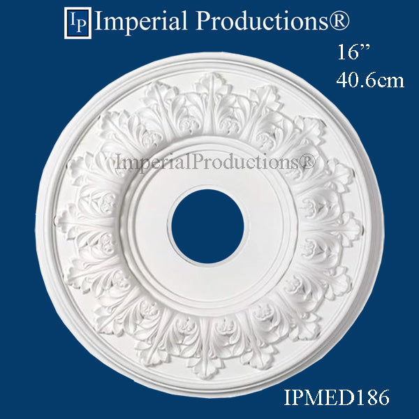 IPMED186-POL Acanthus Medallion 16" ArchPolymer, Add to Cart for Shipping or Free Depot Pickup