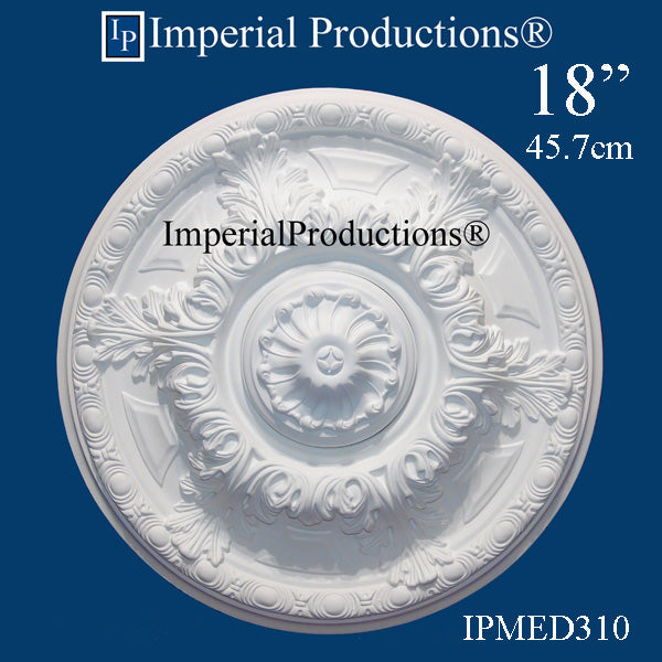 IPMED310-POL Acanthus Medallion 18" ArchPolymer, Add to Cart for Shipping or Free Depot Pickup