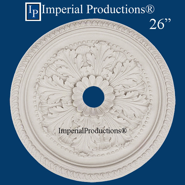 IPMED516-POL Acanthus Medallion 26 inches ArchPolymer Add to Cart for Shipping Costs or Free Depot Pickup