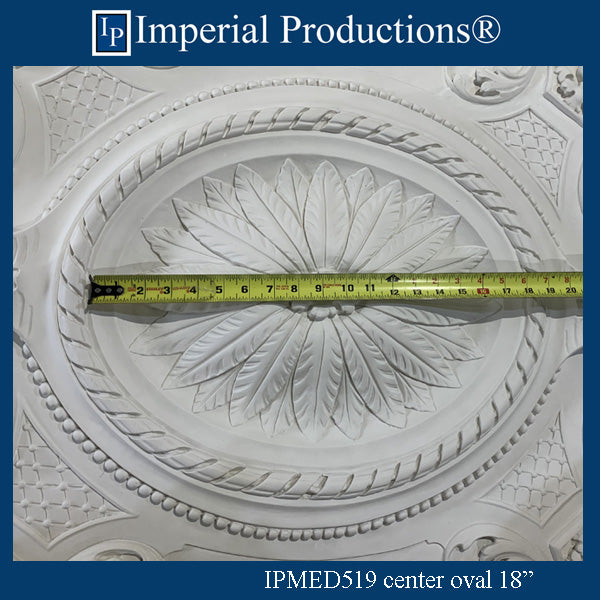 IPMED519-GRG Victorian Medallion 72" x 42-1/2" GRG-NeoPlaster, Custom Order, Add to Cart for Shipping Costs or Free Depot Pickup