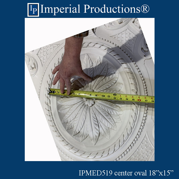 IPMED519-GRG Victorian Medallion 72" x 42-1/2" GRG-NeoPlaster, Custom Order, Add to Cart for Shipping Costs or Free Depot Pickup