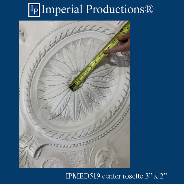 IPMED519-GRG Victorian Medallion 72" x 42-1/2" GRG-NeoPlaster, Custom Order, Add to Cart for Shipping Costs or Free Depot Pickup