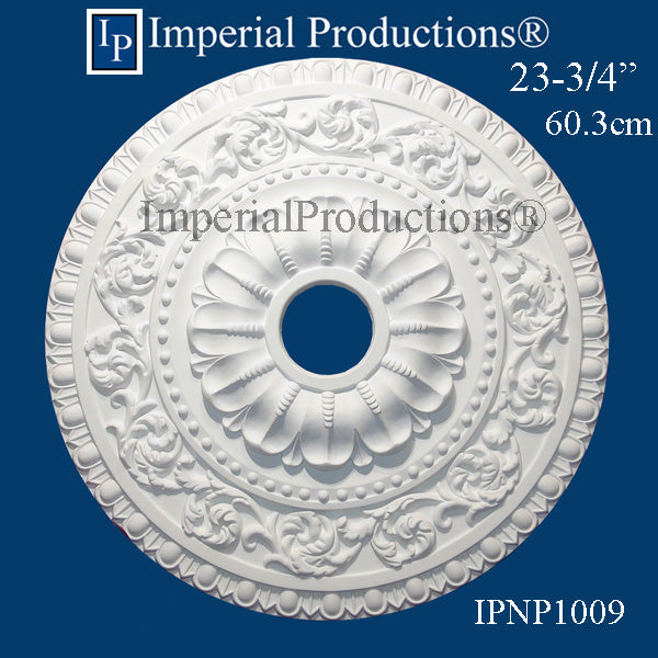 IPNP1009-POL Art Nouveau Medallion 23-3/4" (60.3cm) ArchPolymer, Add to Cart for Shipping or Free Depot Pickup