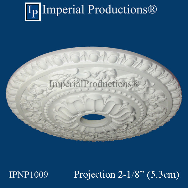 IPNP1009-POL Art Nouveau Medallion 23-3/4" (60.3cm) ArchPolymer, Add to Cart for Shipping or Free Depot Pickup