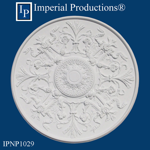 IPNP1029-POL Art Nouveau Medallion 33" (83.82cm) ArchPolymer, Add to Cart for Shipping or Free Depot Pickup