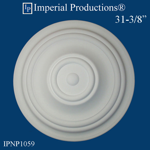 IPNP1059-POL Art Deco Medallion 31-3/8" (79.69cm) ArchPolymer, Add to Cart for Shipping or Free Depot Pickup