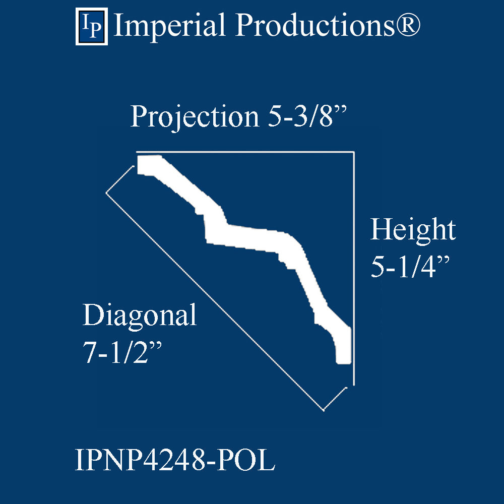 IPNP4248-POL-PK5 Crown 5-1/4" High - Pack of 5