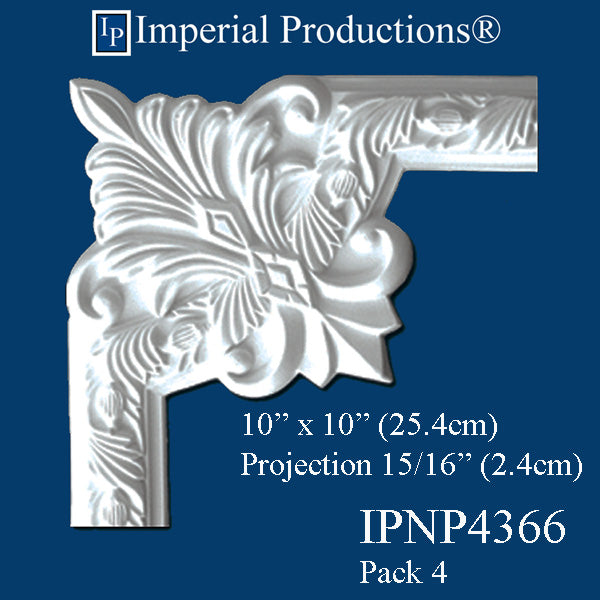 IPNP4366-POL-PK4 Corner Width 10" x 10" Pack of 4
