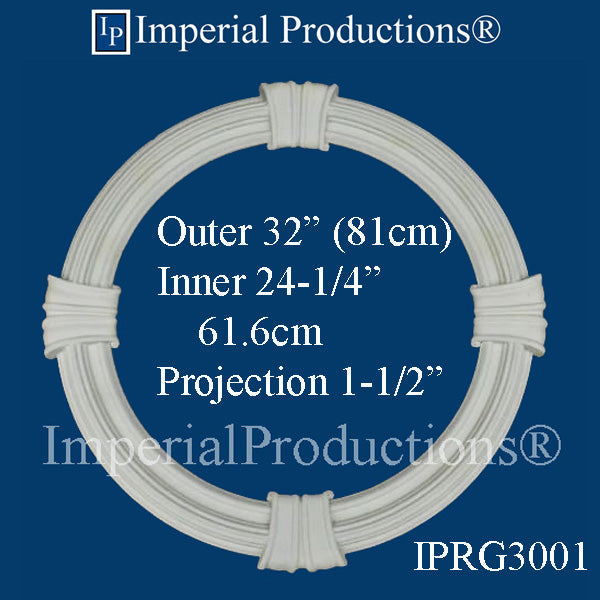 IPRG3001-GRG Ring 32 inch, Inside 24-1/4", GRG NeoPlaster - Custom Order