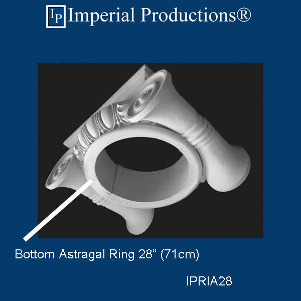 IPRIA28-POL-PK1 Roman Ionic Capital ArchPolymer for 28" Column Each