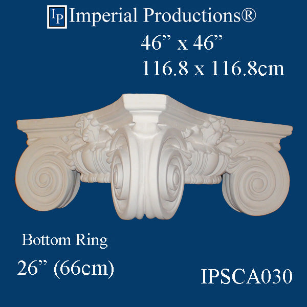 IPSCA030-FG Scamozzi Fiberglass Capital 19-3/4" Custom Quoted