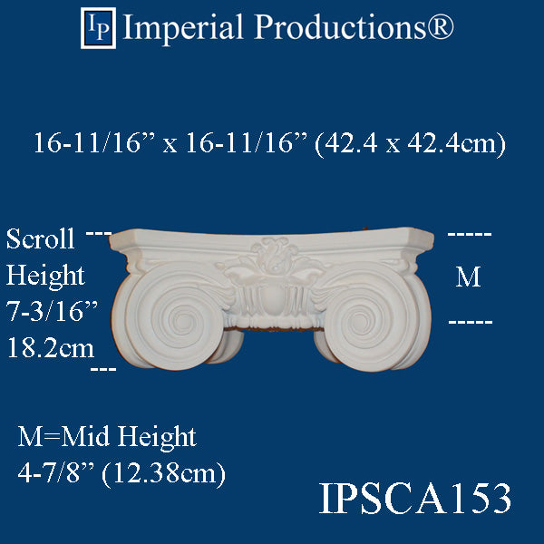 IPSCA153-POL-PK2 Scamozzi Capital Inside Hole 7" Pack of 2 - Custom Order