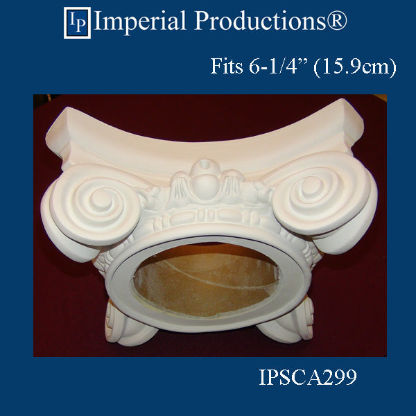 IPSCA299-GRG-PK2 Scamozzi Capital Fits 6-1/4" Pack of 2 GRG-NeoPlaster - Custom Order