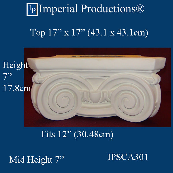 IPSCA301-POL-PK2 Scamozzi Capital Inside Hole Fits 12" Pack of 2 - Custom Order