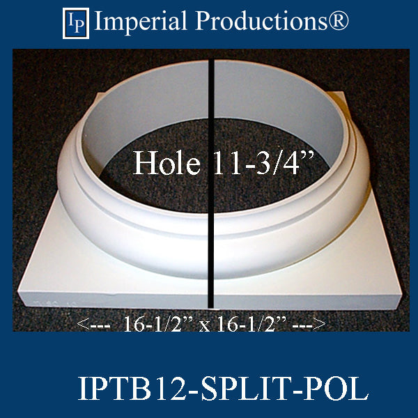 IPTB12-BASE-POL-SPLIT-PK2 Tuscan Base Split Hole 11-3/4" ArchPolymer Pack of 2, Add to Cart for shipping or Free Depot Pickup