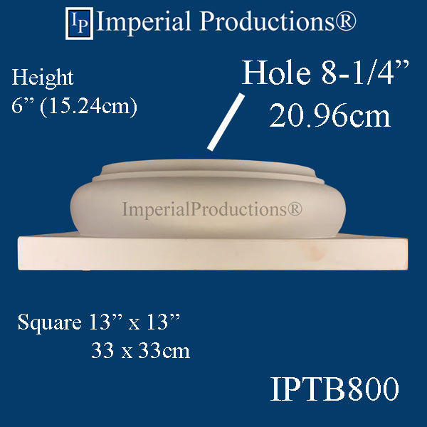 IPTB800-BASE-POL-PK2 Tuscan Base ArchPolymer Hole 8-1/4" Pack of 2