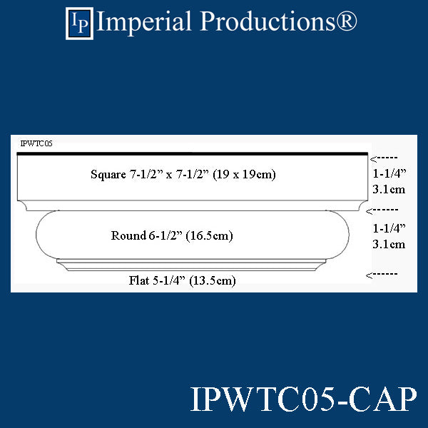 IPWTC05-CAP-WPINE-PK2 Tuscan Capital Flat 5-1/4" Pine Pack of 2, add to cart for shipping or Free Depot Pickup