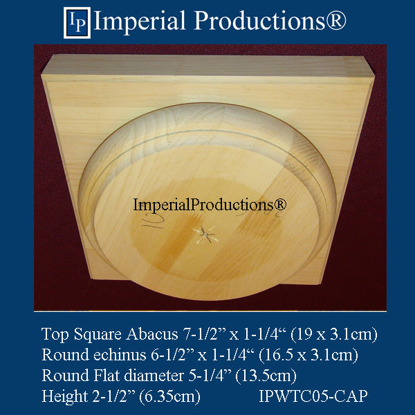 IPWTC05-CAP-WPINE-PK2 Tuscan Capital Flat 5-1/4" Pine Pack of 2, add to cart for shipping or Free Depot Pickup