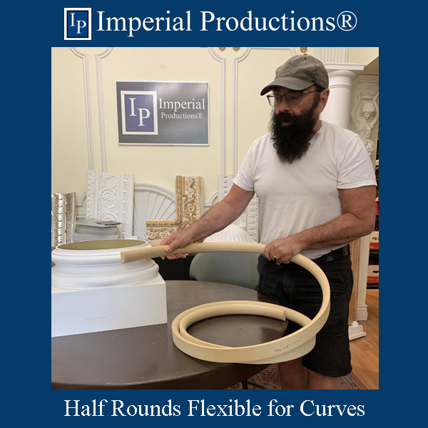 IPHR180-HALF-ROUND Flexible ResinMold 1-1/2" x 3/4" 10 Feet Add to Cart for shipping or Free Depot Pickup