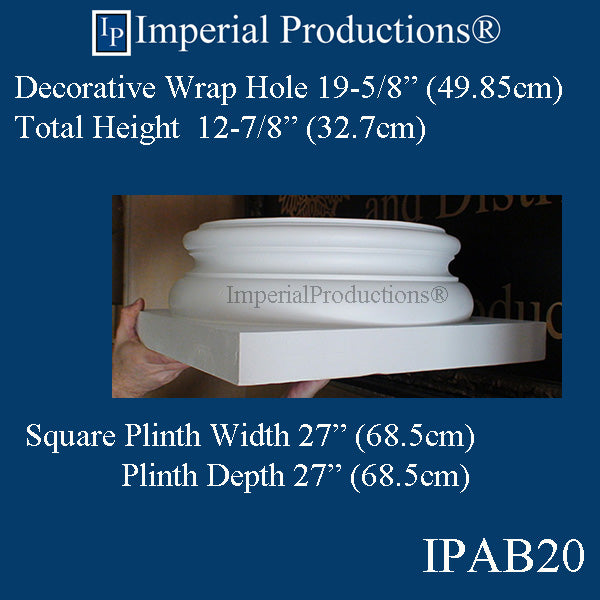 IPAB20-APOL-PK4 Attic Base Hole 19-5/8" ArchPolymer pack of 4 Custom Order
