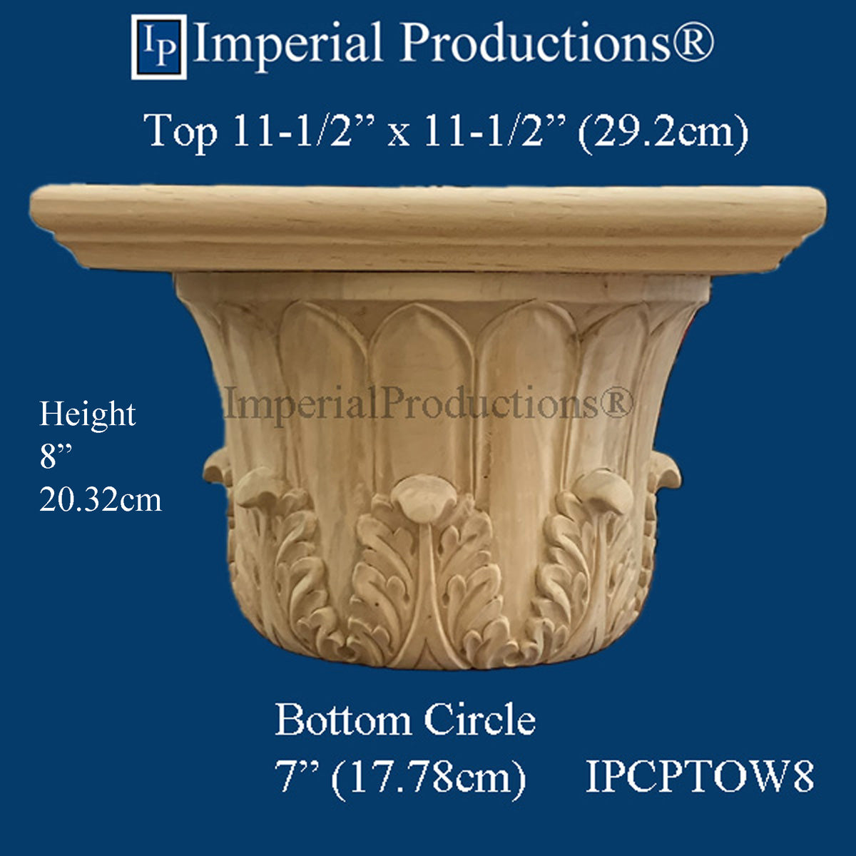 IPCPTOW8-MAP-PK2 Temple Winds Capital Bottom Circle 7" Hard Maple Pack of 2