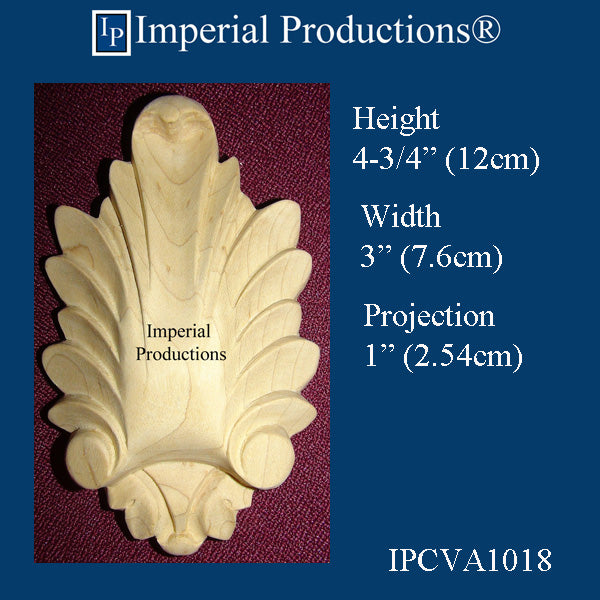IPCVA1018-MAP Hand Carved Fleur