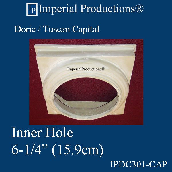 IPDC301-CAP-POL-PK2 Doric Capital Hole 6-1/4" ArchPolymer Pack of 2, Add to Cart for Shipping Costs or Free Depot Pickup