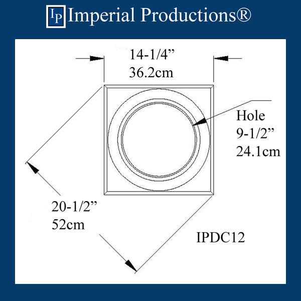 IPDC12-CAP-APOL-PK4 Doric Capital ArchPolymer Hole 9-1/2" , Pack of 4, Custom Order