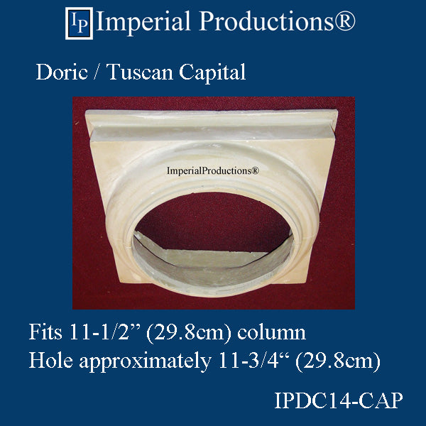 IPDC14-CAP-FG-PK4 Doric Capital Fiberglass Hole 11-3/4" , Pack of 4, Custom Order