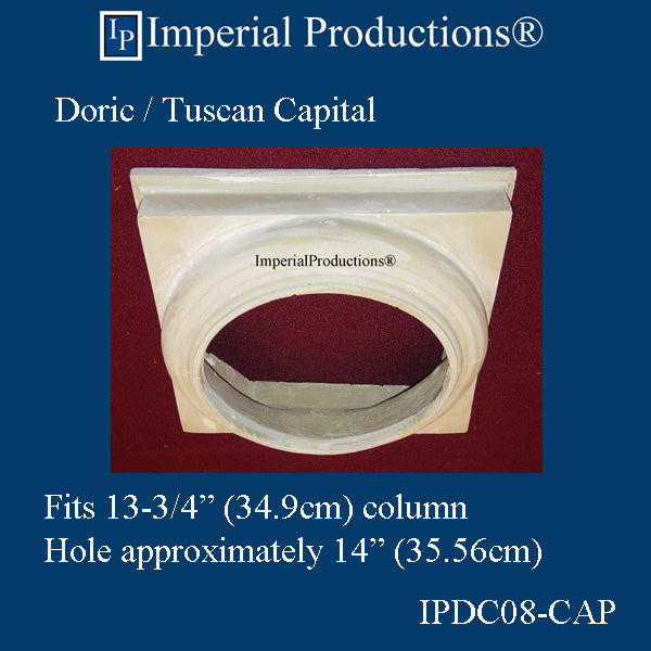 IPDC16-CAP-FG-PK4 Doric Capital Fiberglass Hole 14" , Pack of 4, Custom Order
