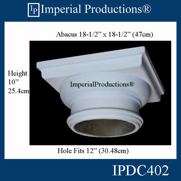 IPDC402-CAP Doric Capital Fits 12" ArchPolymer add to cart for freight or free depot pickup