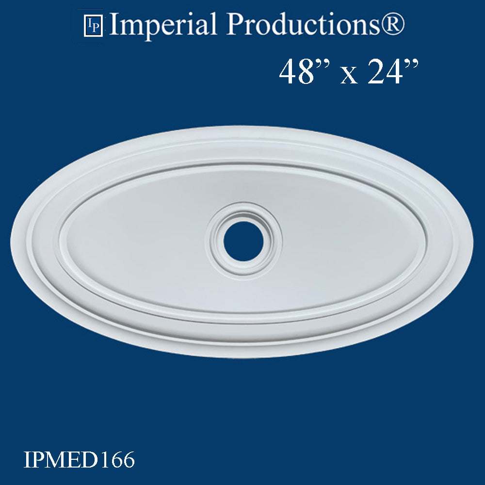 IPMED166-POL Colonial Medallion 48" x 24" ArchPolymer, Add to Cart for Shipping or Free Depot Pickup