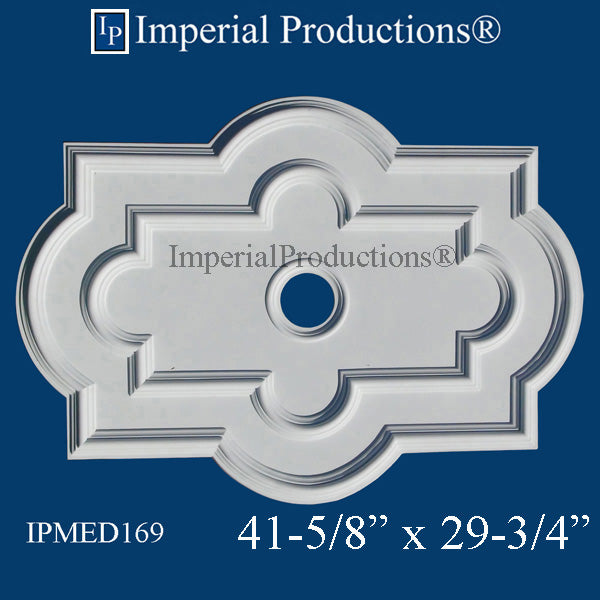 IPMED169-POL Art Deco Medallion 41-5/8" x 29-3/4" (105.7 x 75.5cm) ArchPolymer, Add to Cart for Shipping or Free Depot Pickup
