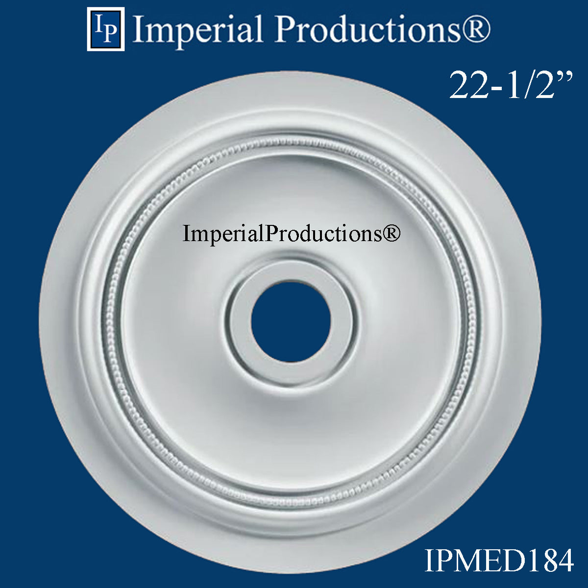 IPMED184-POL Art Deco Medallion 22-1/2" (57.15cm) ArchPolymer, Custom Order, Add to Cart for Shipping or Free Depot Pickup