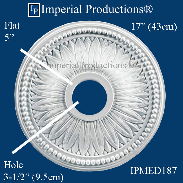 IPMED187-POL Federal Medallion 17" ArchPolymer, Add to Cart for Shipping or Free Depot Pickup