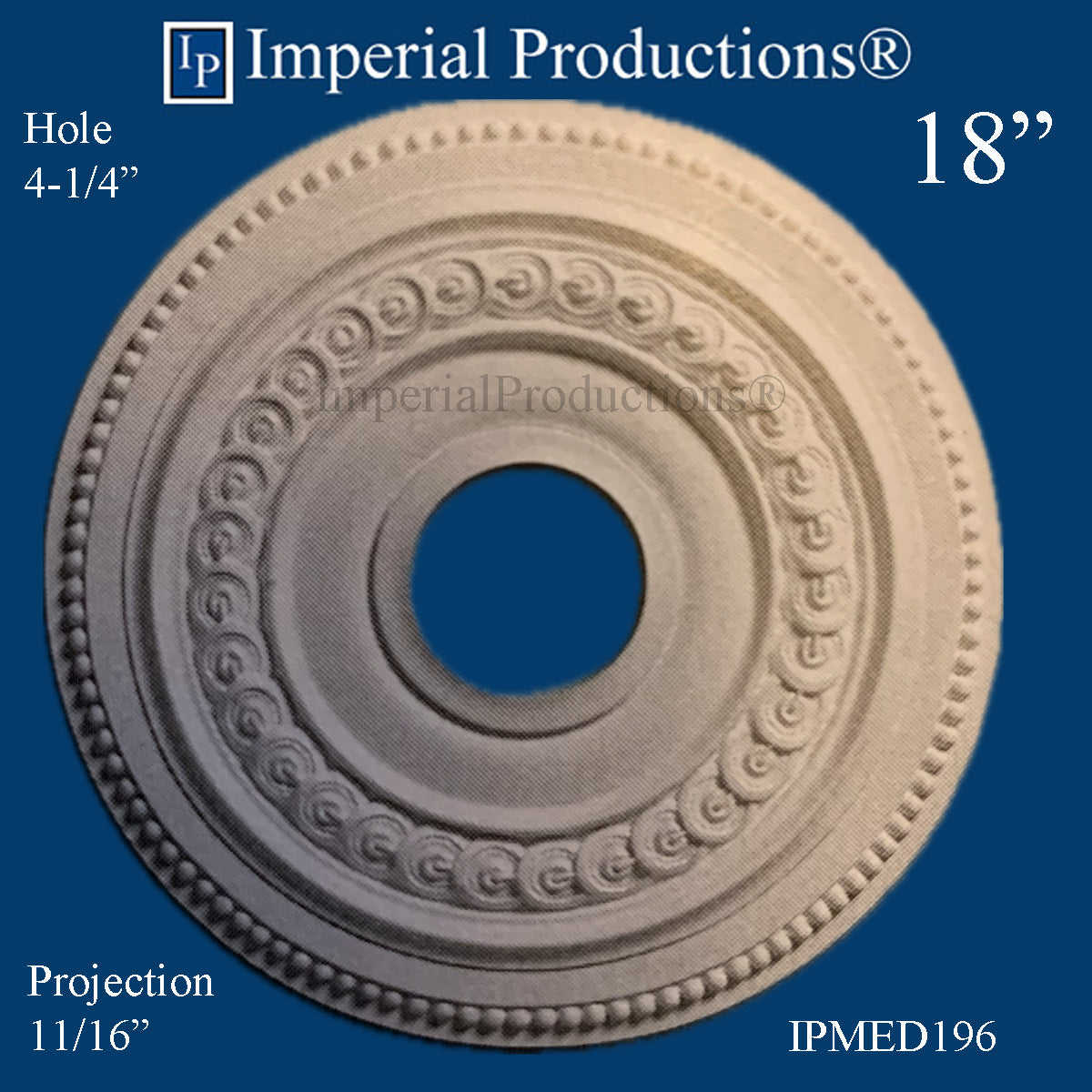 IPMED196-POL Federal Medallion 18" ArchPolymer, Add to Cart for Shipping or Free Depot Pickup