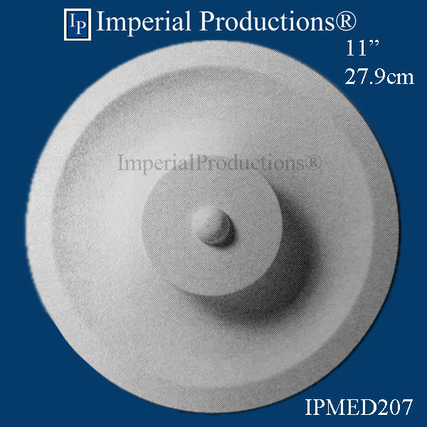 IPMED207-POL Art Deco Rosette 11" (27.94cm), ArchPolymer, Custom Order, Add to Cart for Shipping or Free Depot Pickup