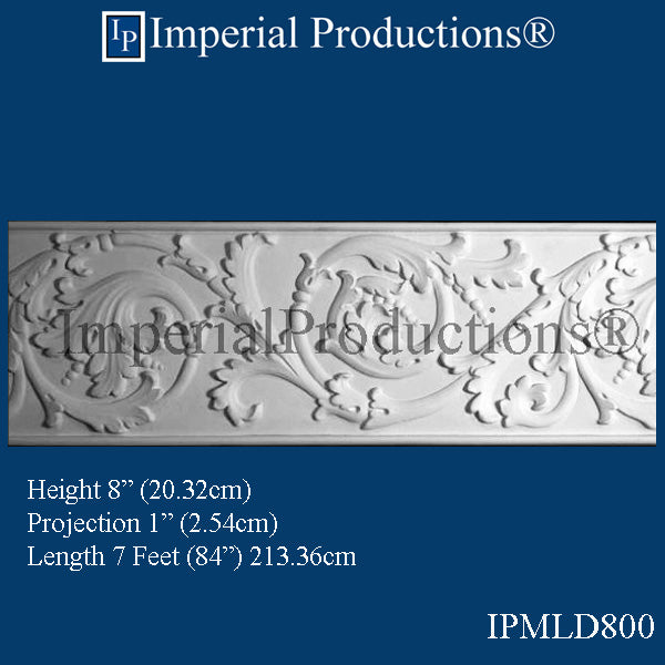 IPMLD800-GRG-PK1 Frieze Width 8" x Projection 1" Length 84" (213.36cm), GRG-NeoPlaster Add to Cart for Shipping Costs or Free Depot Pickup