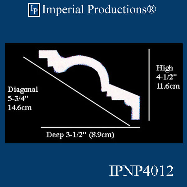 IPNP4012-POL-PK6 Crown Diagonal 5-3/4" ArchPolymer, Pack 6